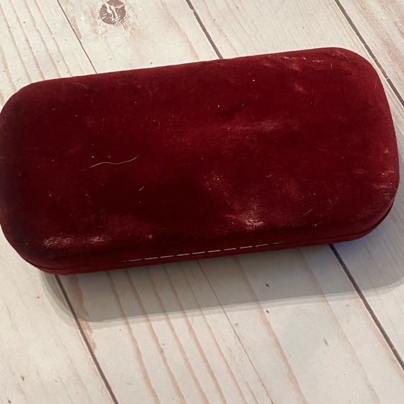 Gucci Glass Case Burgundy VELOUR VELVET Designer Sunglasses - Picture 4 of 5